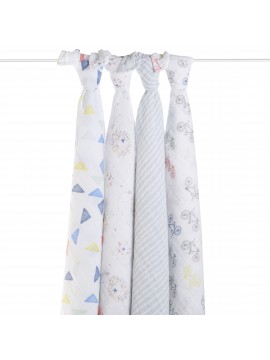 Aden+Anais 4er Classic Swaddles Pucktücher, leader of the pack