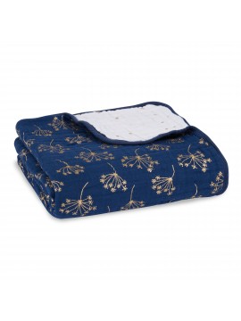 Aden+Anais Classic Dream Blanket, Decke für Babies und Kleinkinder, metallic gold deco