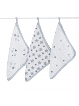 Aden+Anais Classic 3er Washcloth Set, twinkle