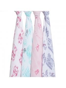 Aden+Anais 4er Swaddles Pucktücher, ARISTOCATS