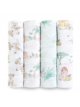 Aden+Anais 4er Swaddles Pucktücher, LION KING