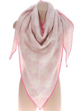 DREIECKSTUCH rosa mit pinkem Rand