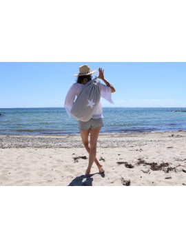 SEA BAG- Silber mit weißem Stern 