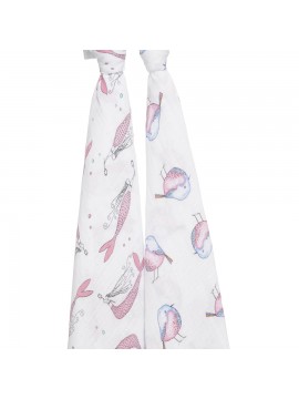 Aden+Anais 2er Classic Swaddles Pucktücher, benita bird